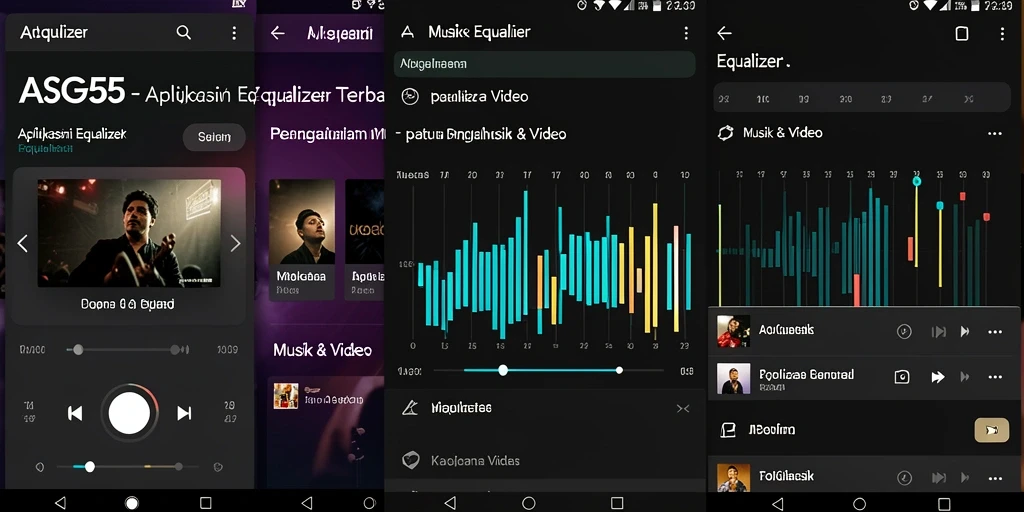 Tampilan antarmuka aplikasi ASG55 dengan fitur Equalizer yang menarik.