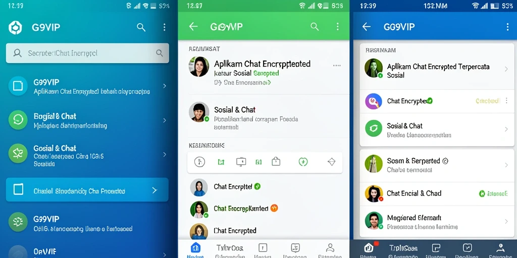 Antarmuka sederhana G9VIP untuk chat yang aman dan terenkripsi.