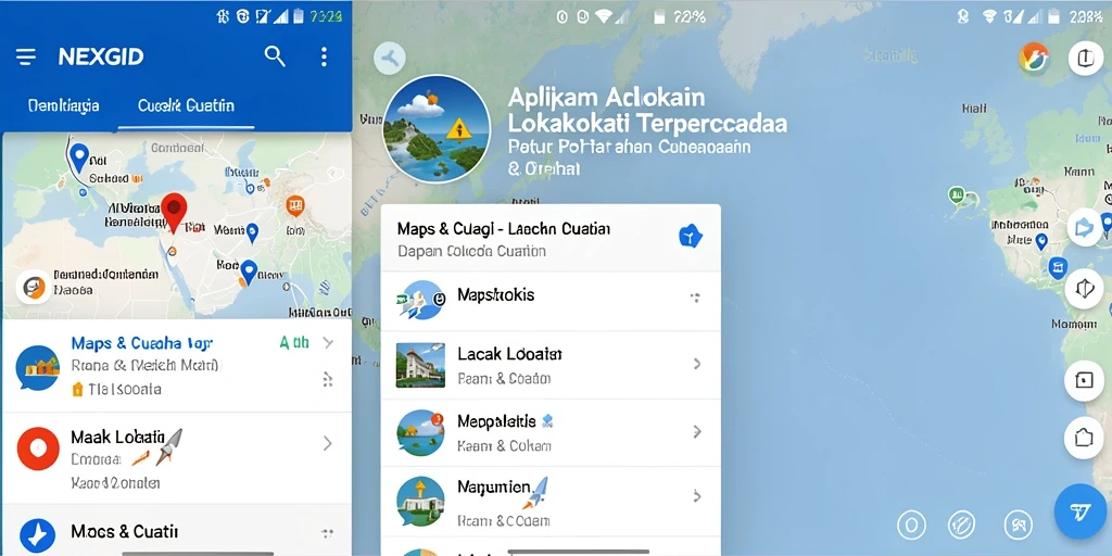 Tampilan antarmuka aplikasi NEXGID dengan fitur Lacak Lokasi.