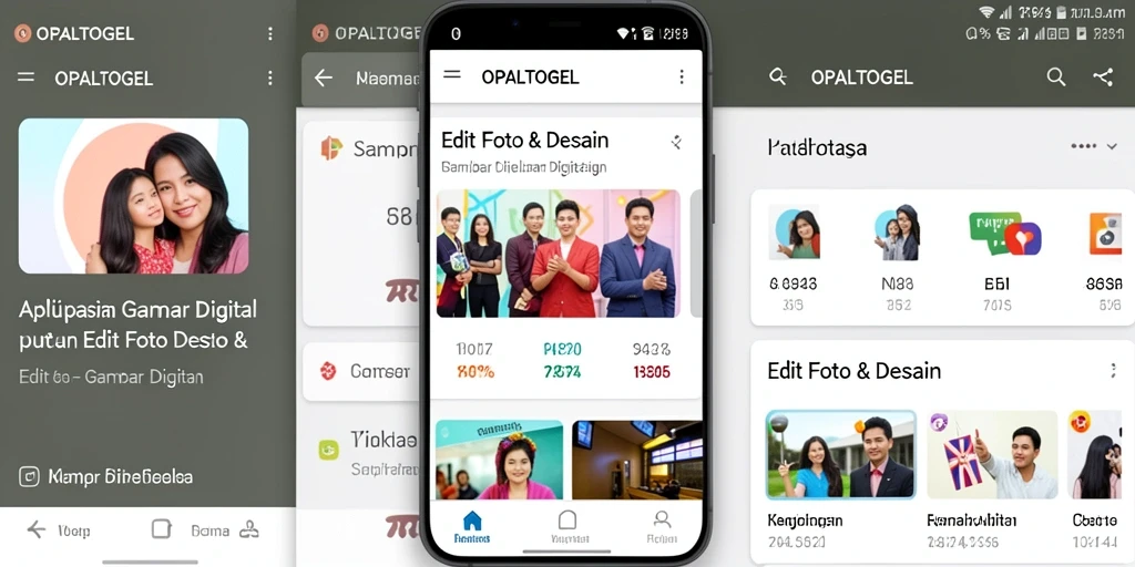 Antarmuka pengguna OPALTOGEL yang menarik untuk edit foto.